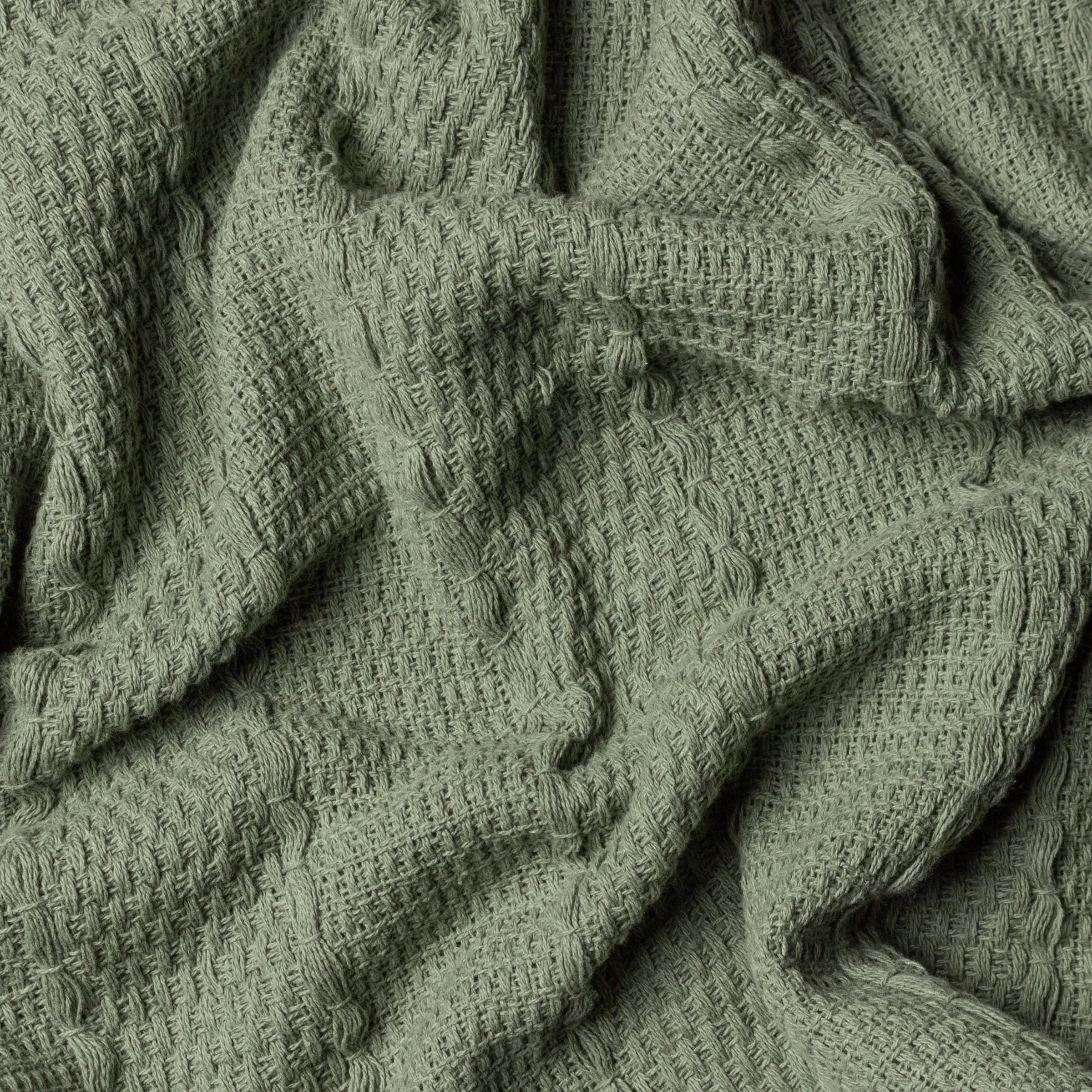 Caliche Woven Tasselled Throw Khaki