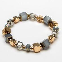 Load image into Gallery viewer, Square beaded stretch bracelet
