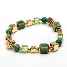 Load image into Gallery viewer, Square beaded stretch bracelet
