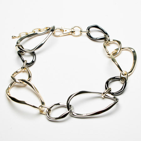 Mixed Colour Link Short Necklace