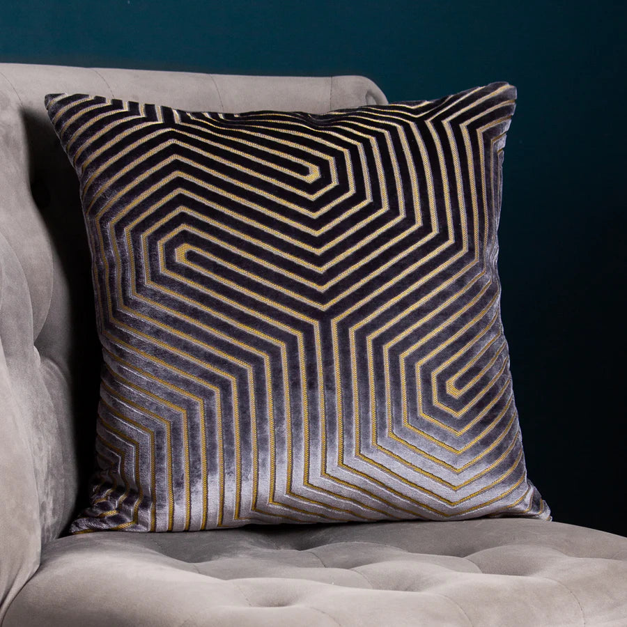 Evoke Cut Velvet Cushion