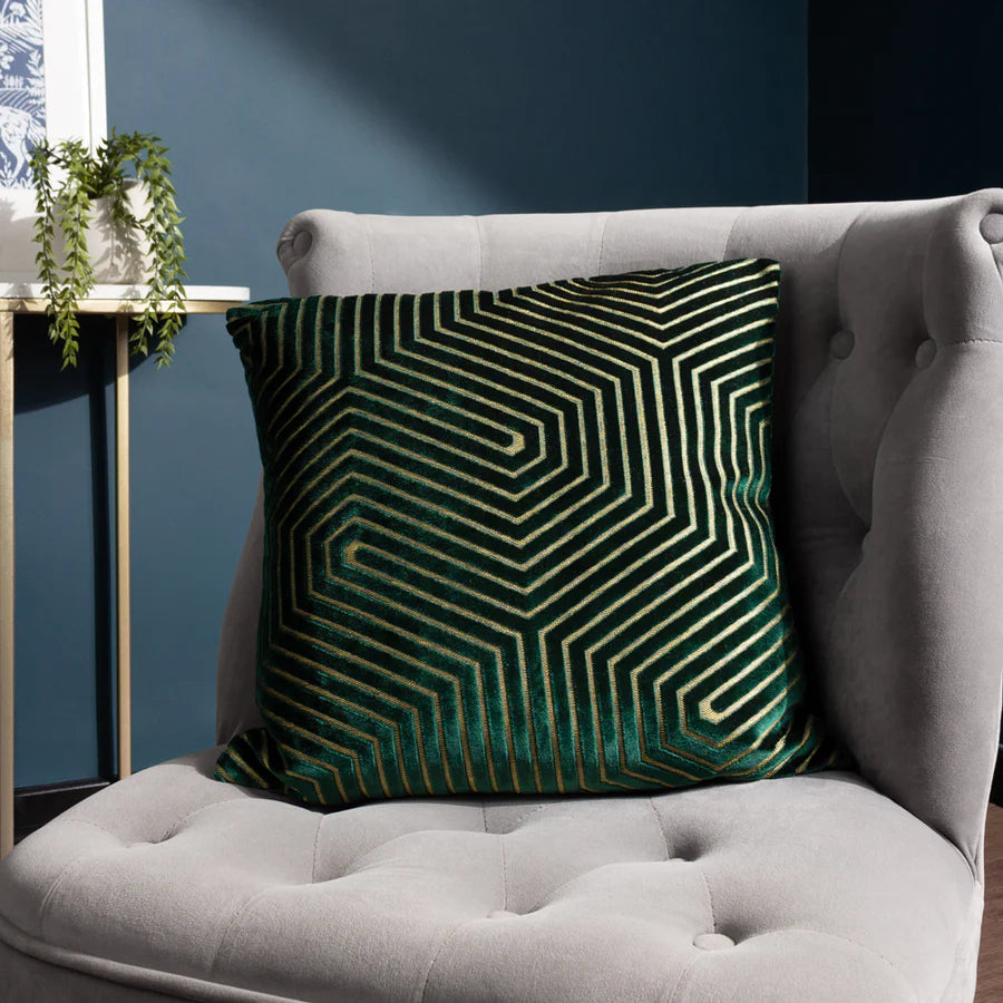 Evoke Cut Velvet Cushion