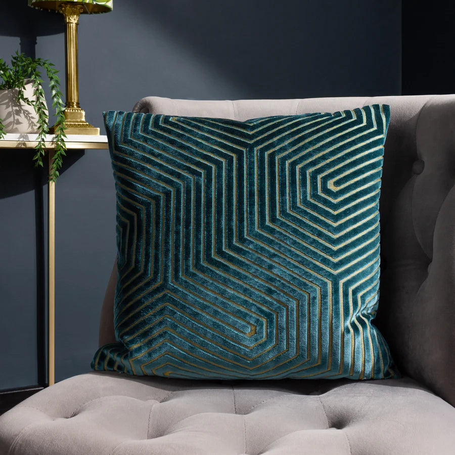 Evoke Cut Velvet Cushion