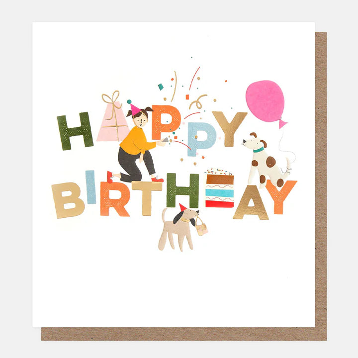 Party Dogs Happy Birthday Card