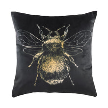 Load image into Gallery viewer, Gold Bee Velvet Cushion
