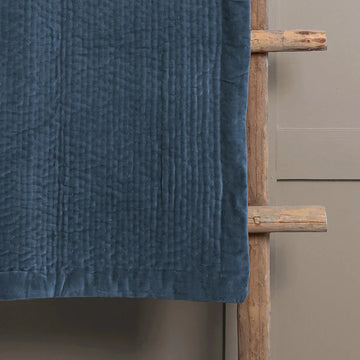 Haze Velvet Quilted Throw