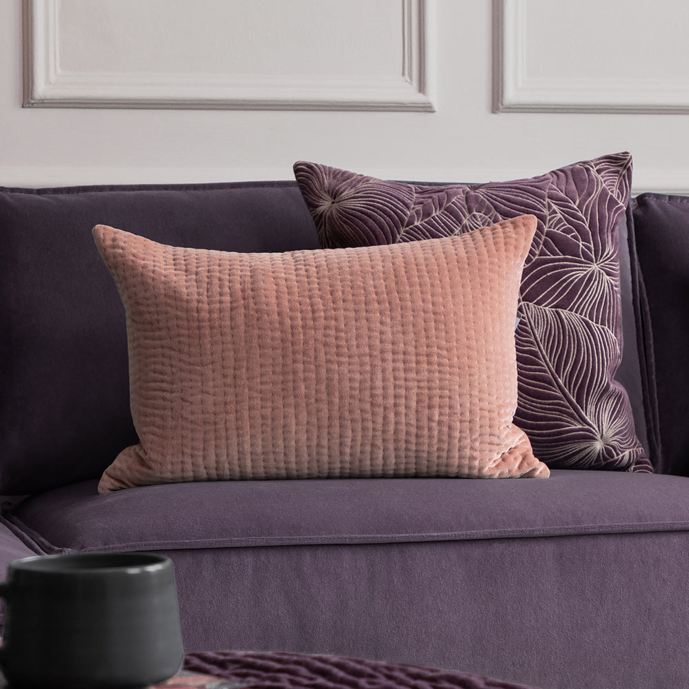 Haze Embroidered Feather Cushion -Rectangle