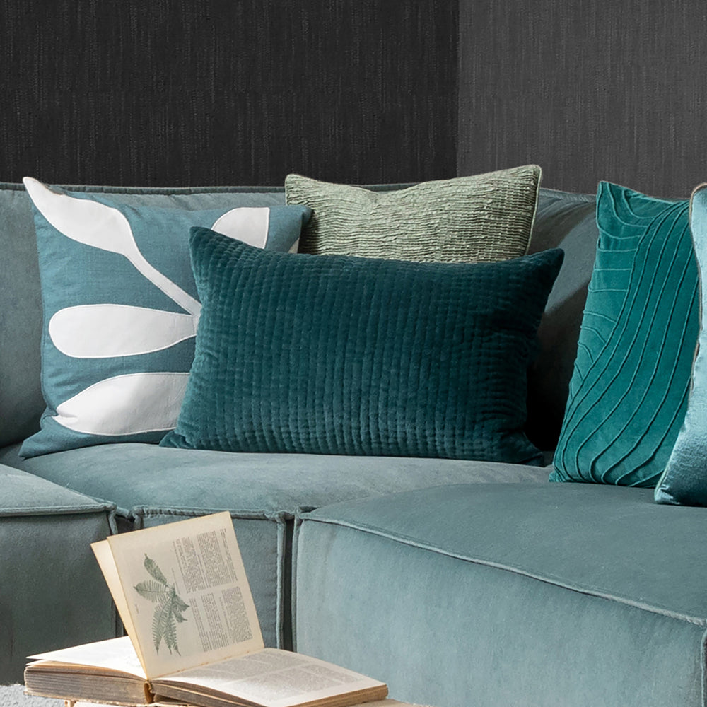 Haze Embroidered Feather Cushion -Rectangle