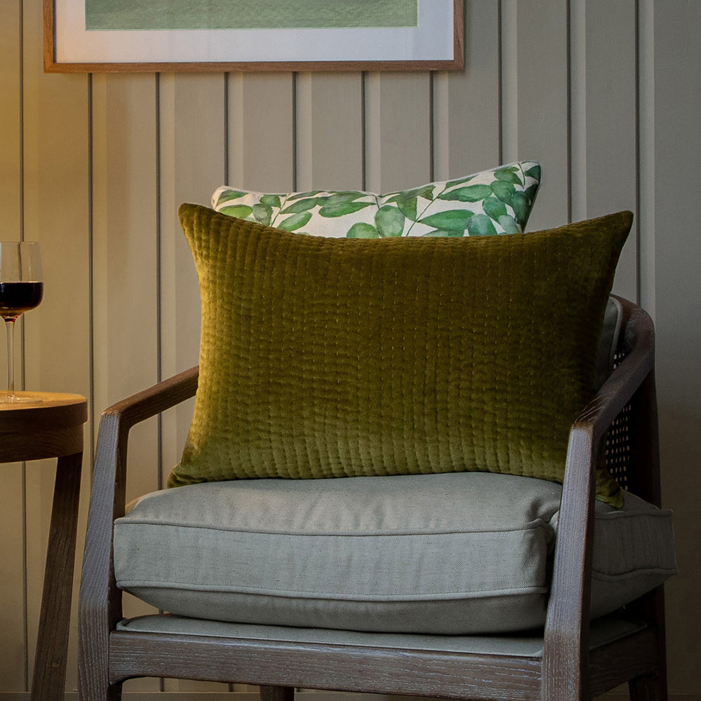 Haze Embroidered Feather Cushion -Rectangle