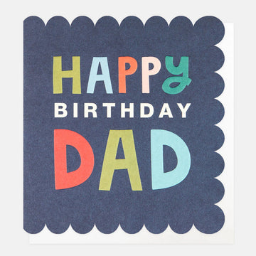 Blue Scallop Birthday Card For Dad