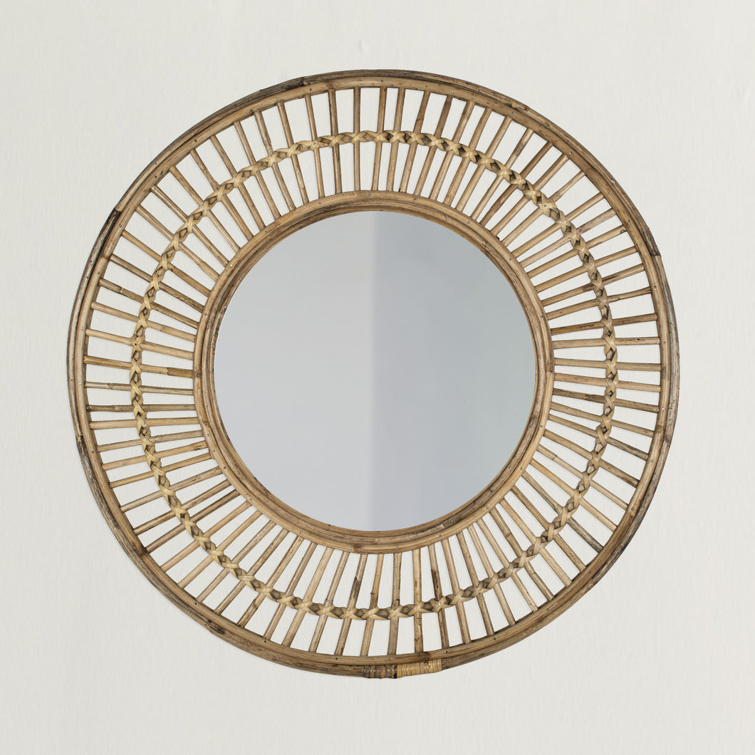 Cane Mirror Round