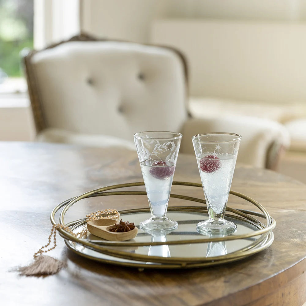Round Mirrored Tray