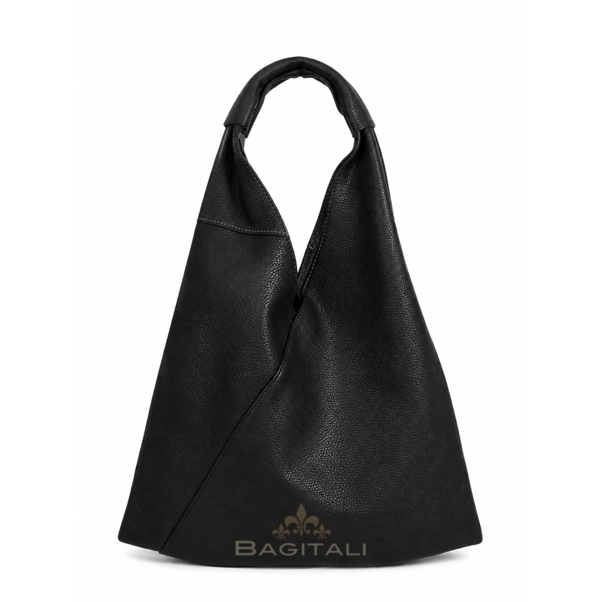 Pebbled Italian Leather Shoulder Bag