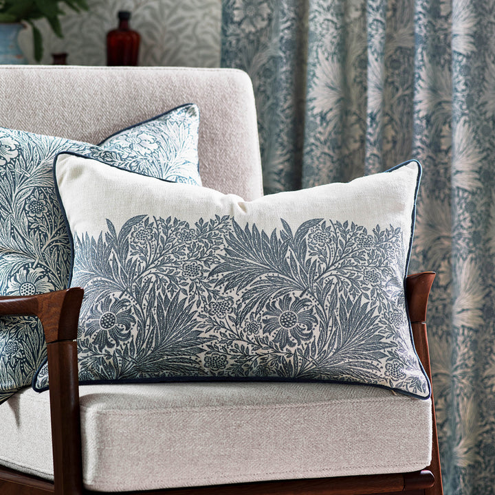 Morris & Co Marigold Embroidered Rectangular Cushion