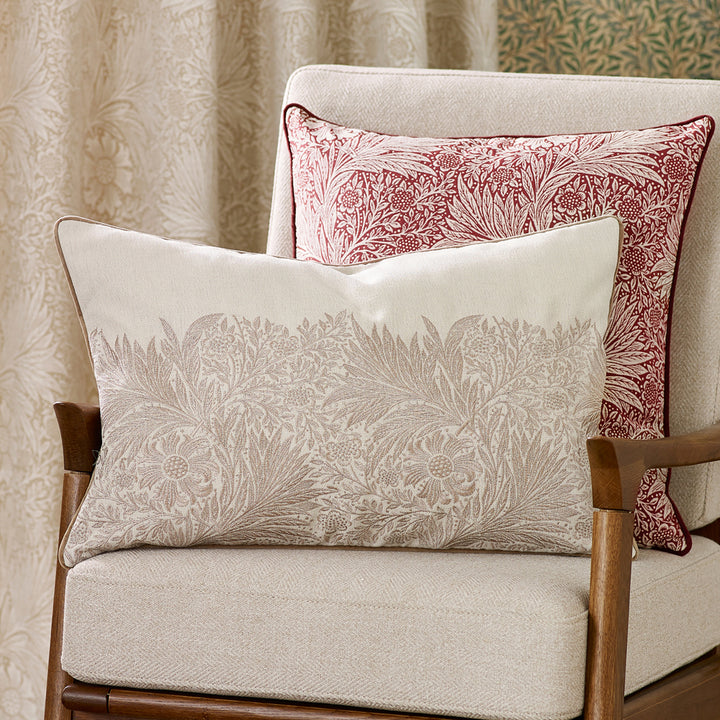 Morris & Co Marigold Embroidered Rectangular Cushion