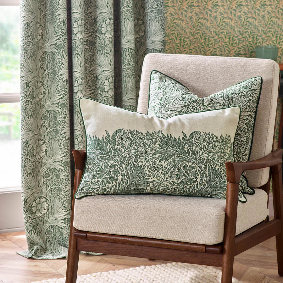 Morris & Co Marigold Embroidered Rectangular Cushion
