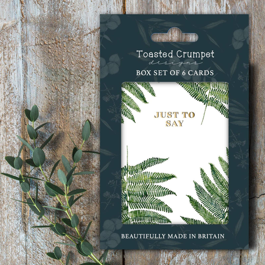 Just to Say (Fern Pure) Set of 6 Cards