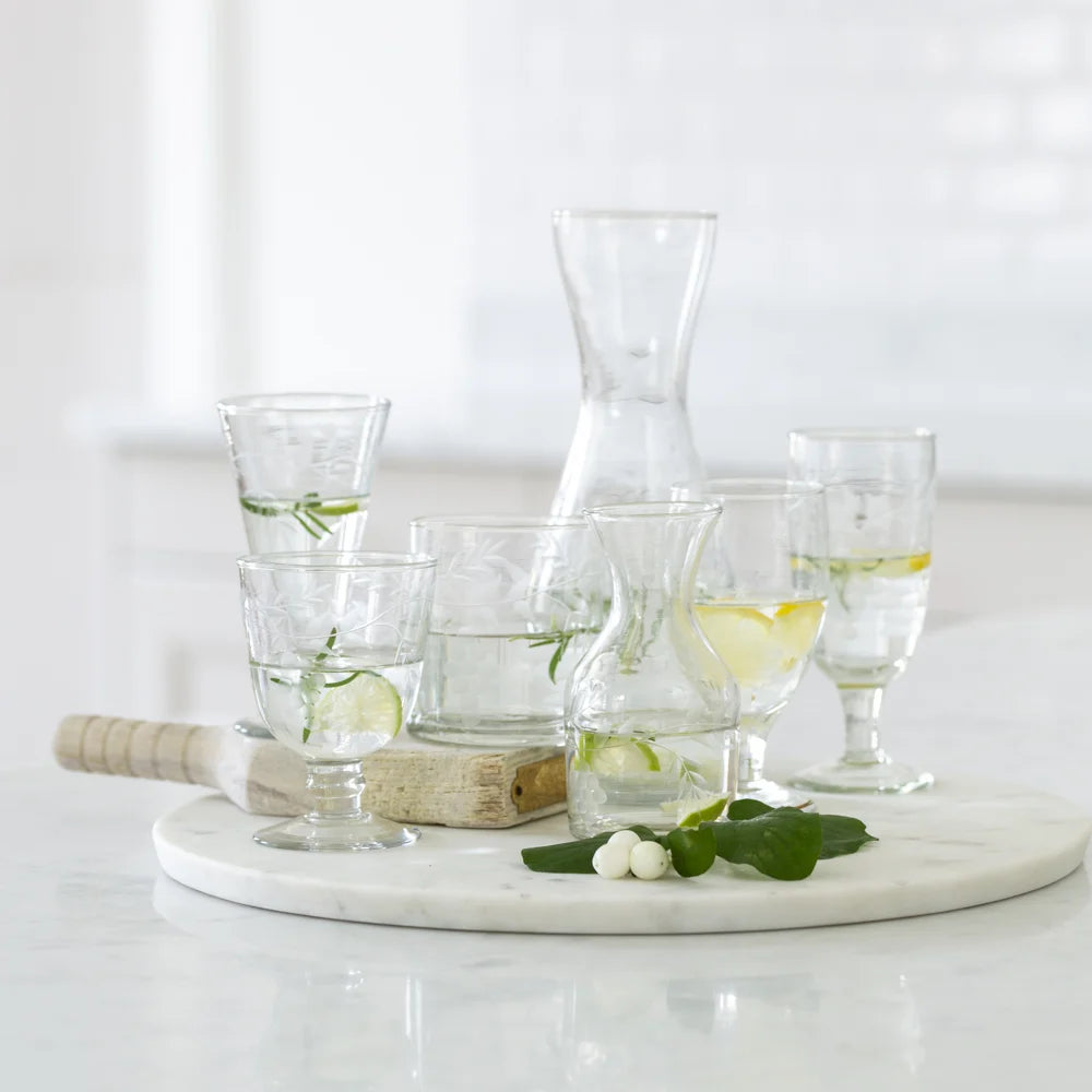 Mini Carafe Rambling Vine Etched