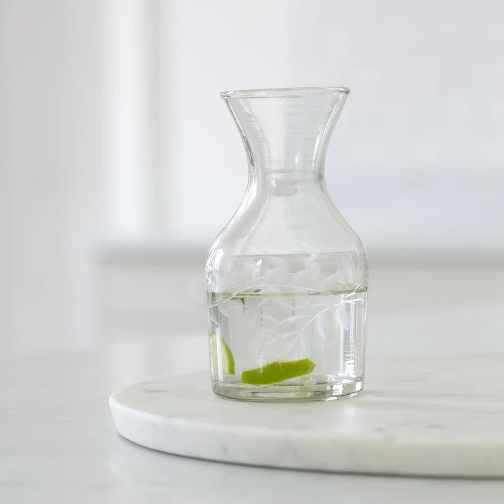 Mini Carafe Rambling Vine Etched