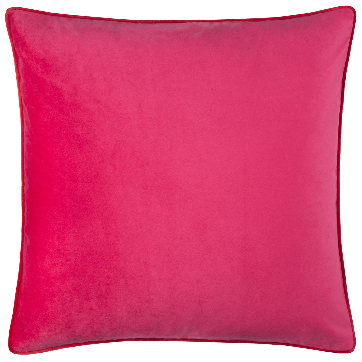 Velvet cushions with colour coordinating piping from Furn