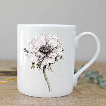 Anemone Fine Bone China Mug in a Gift Box