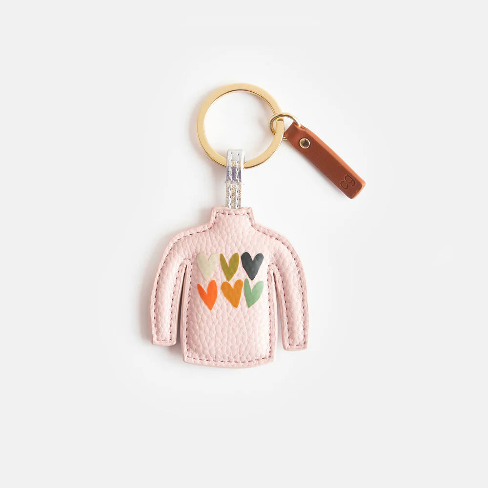 Pink Hearts Jumper Keyring