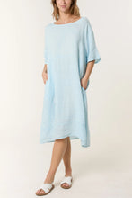 Load image into Gallery viewer, Pure Linen Boat Neck Midi Dress
