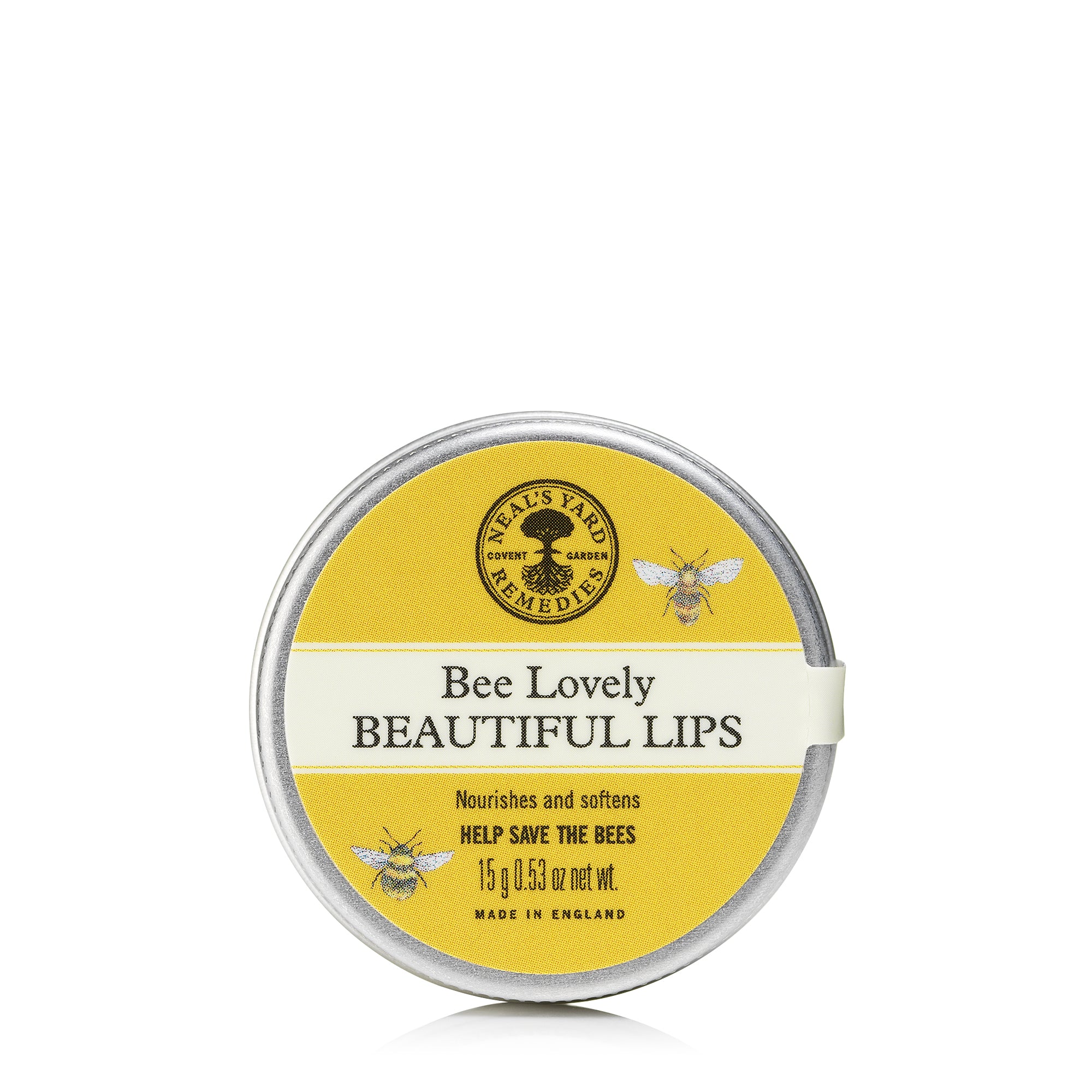 A round tin of bee lovely beautiful lips