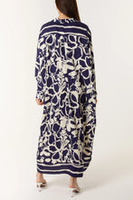 Load image into Gallery viewer, Abstract Floral Collared Maxi Dress
