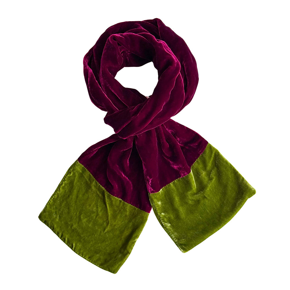 Velvet Scarf with Contrast Ends