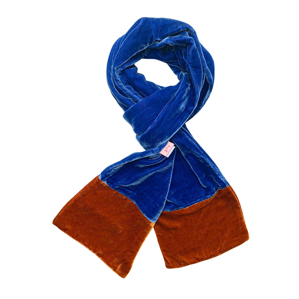 Velvet Scarf with Contrast Ends