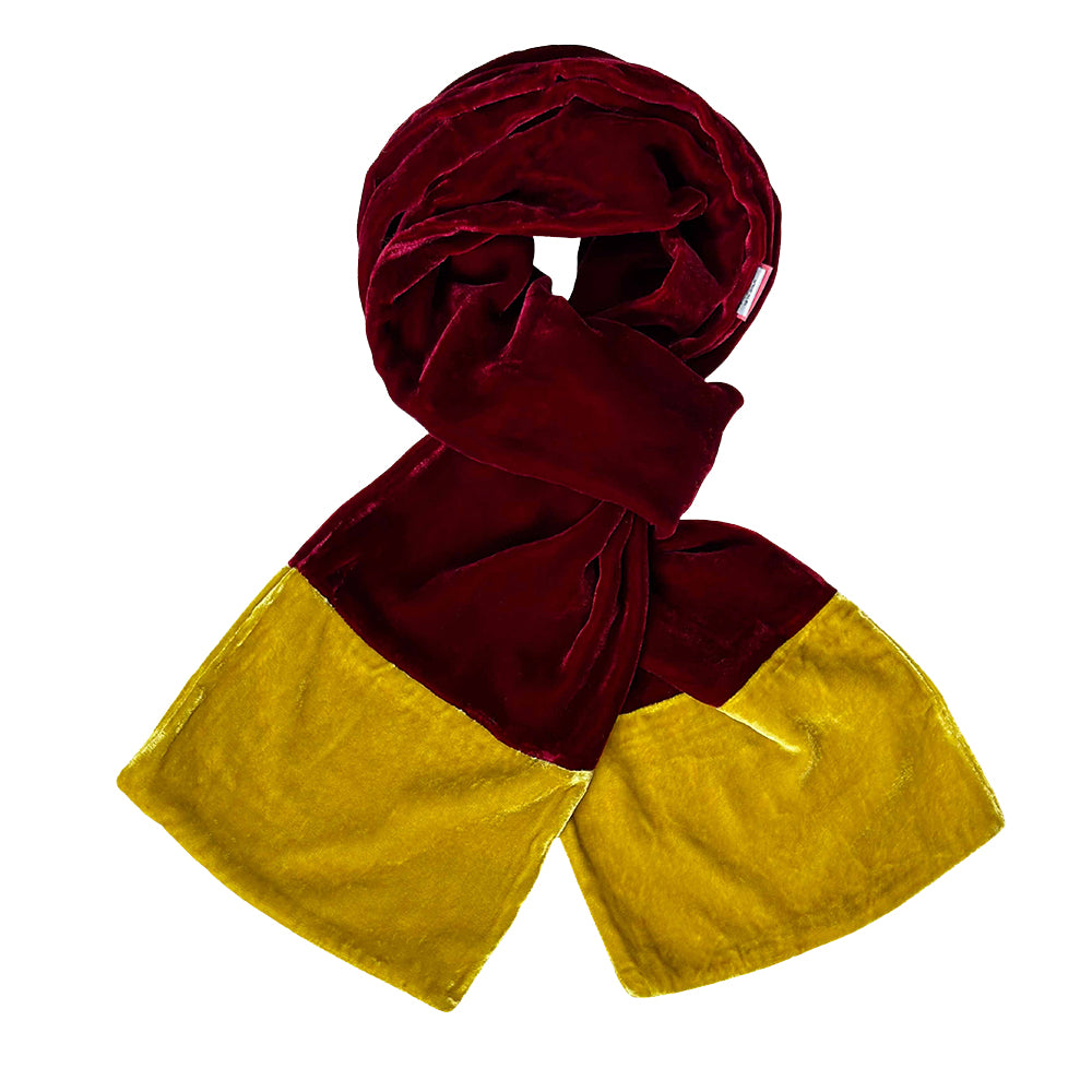 Velvet Scarf with Contrast Ends