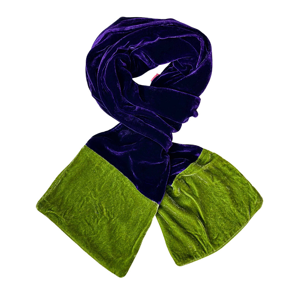 Velvet Scarf with Contrast Ends