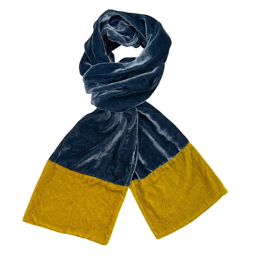 Velvet Scarf with Contrast Ends