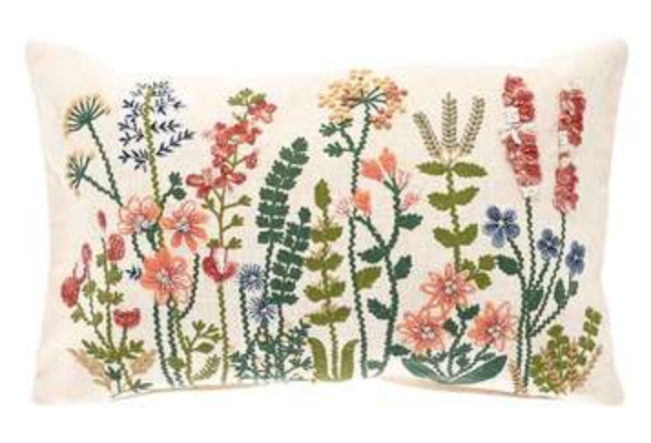Summertime Embroidered Cushion