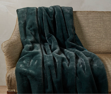 Luxe faux fur throw