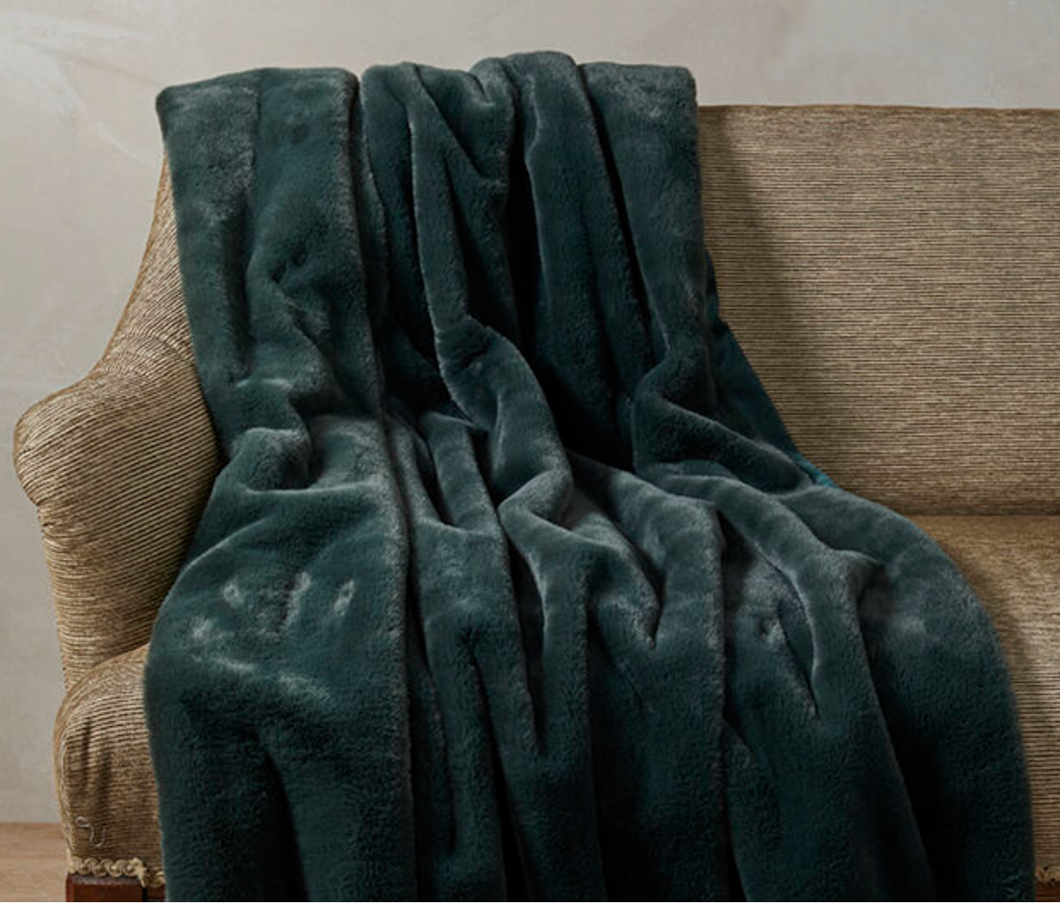 Luxe faux fur throw