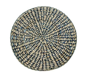 Circular hyacinth placemat blue