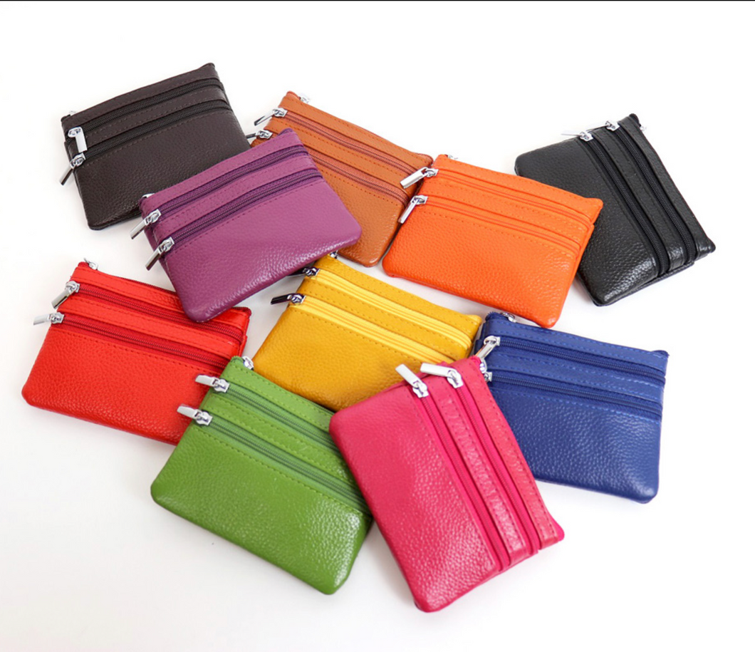 Money Pouch Three Zip purse