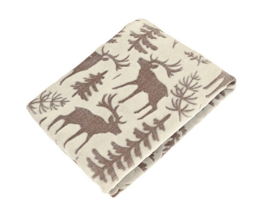 Winter Scene fleece throw