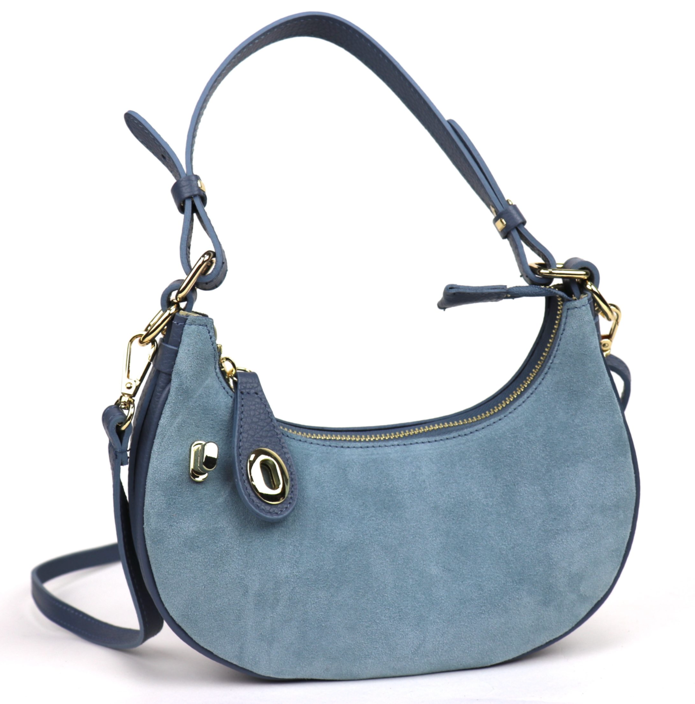Suede / Leather small shoulder cross body bag