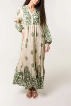 Load image into Gallery viewer, Vintage-Inspired Granddad Collar Maxi Dress
