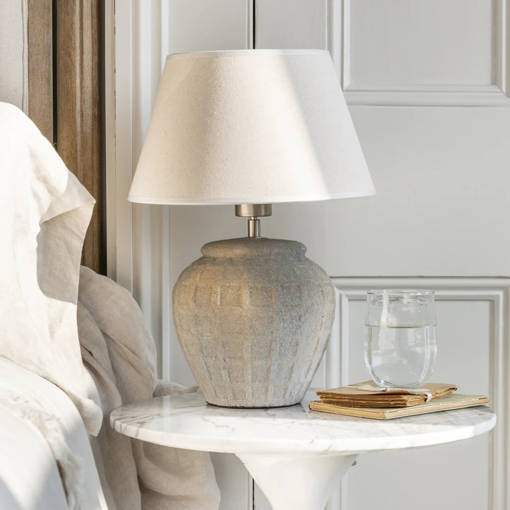 Stoneware Lamp Minerva with shade