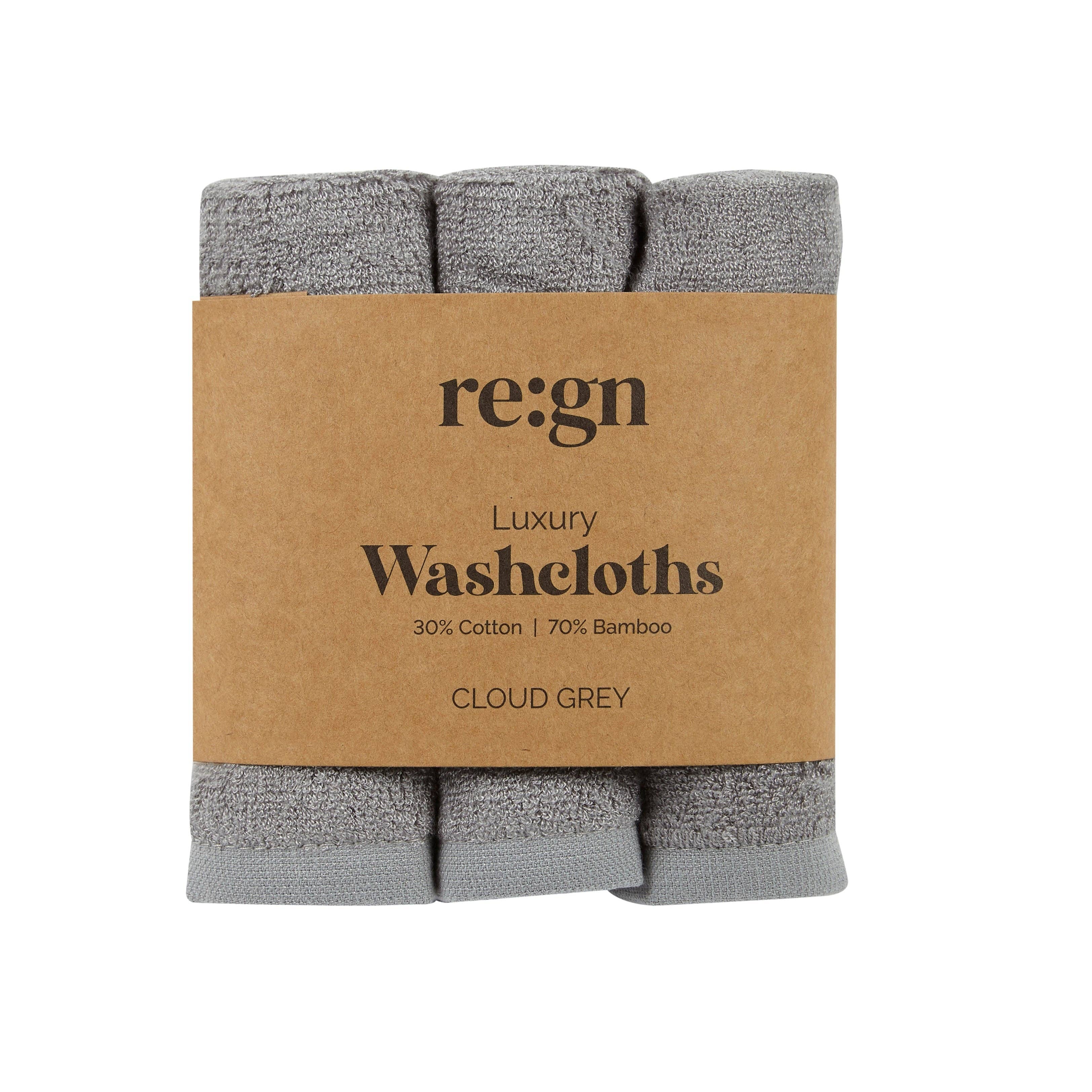 Re:gn Luxury Bamboo Face Cloths – Ultra-Soft - 3 Pack