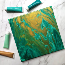 Load image into Gallery viewer, Luxe Decor Craft Kit - Paint Pouring Square Canvas
