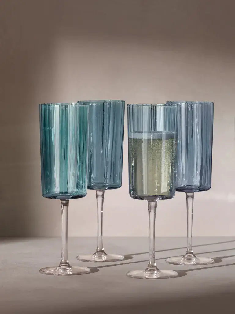 LSA Gems Champagne Flute Sapphire x 4