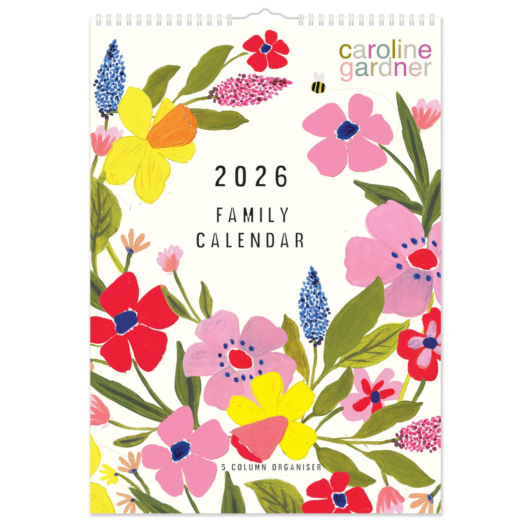 Caroline Gardener   Posie A3 Family 2026 Calendar