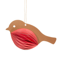 Load image into Gallery viewer, Robin Honeycomb Paper Hanging Decoration

