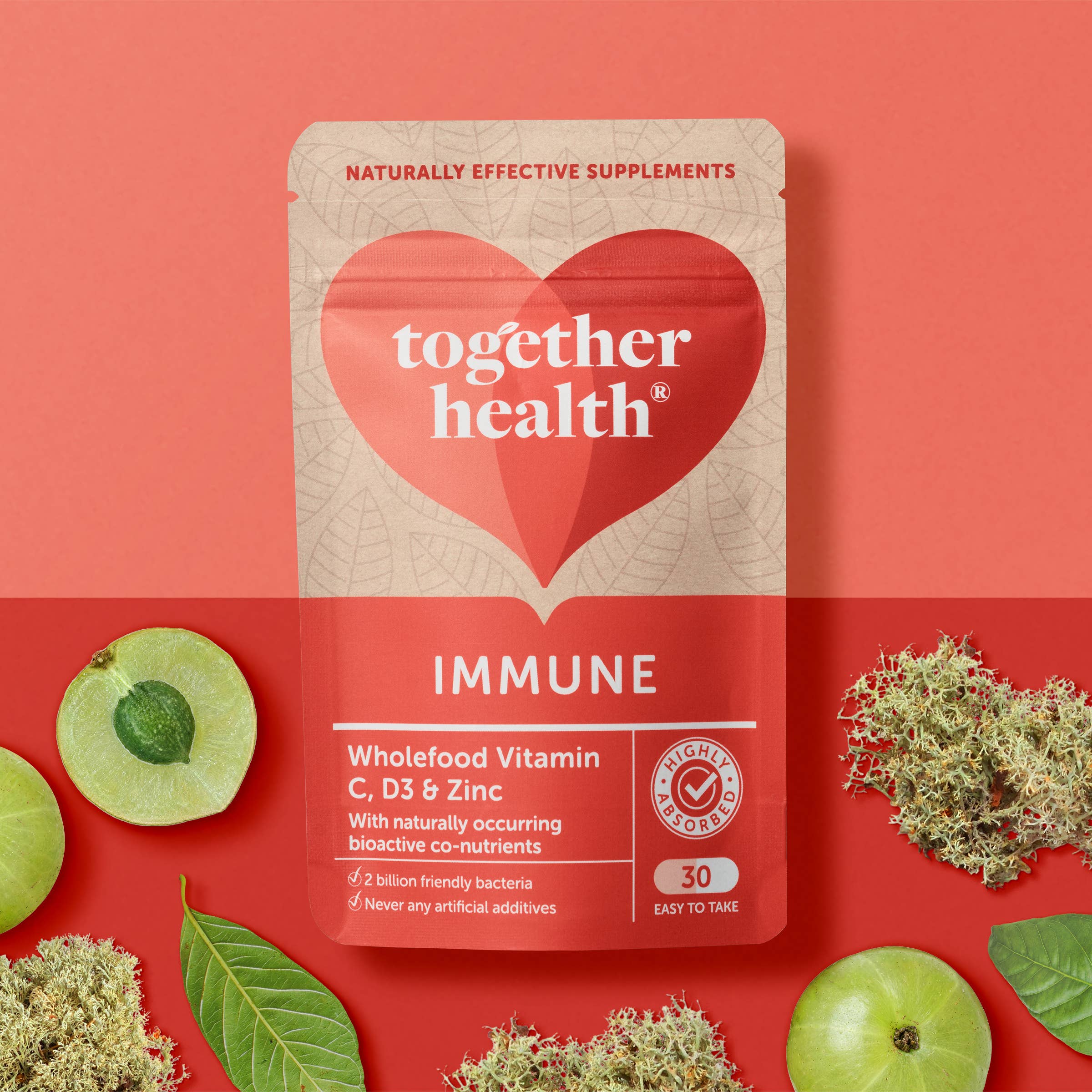 Together Health Wholefood Immune Vitamin C, D3 & Zinc