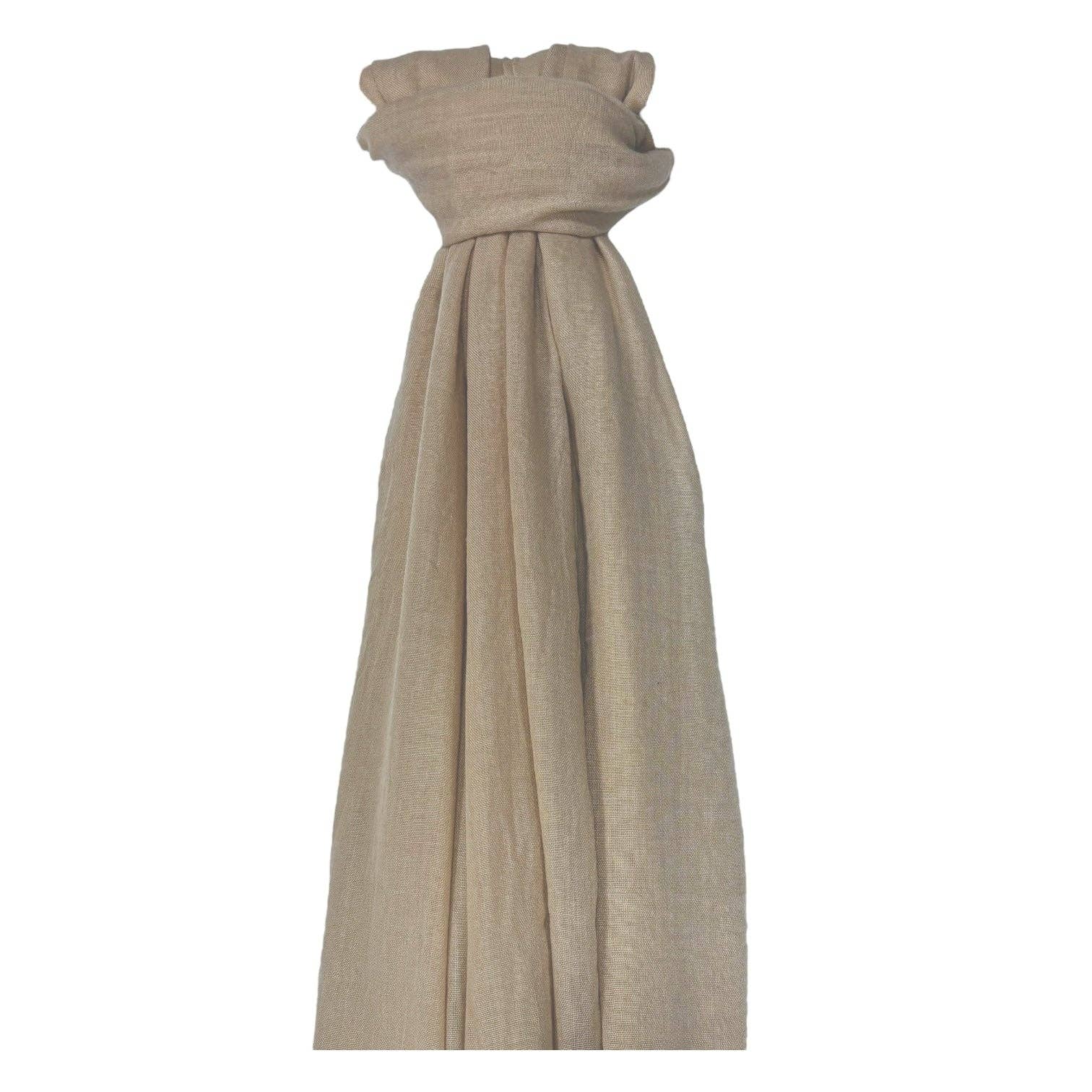 Big Plain Cotton Blend Scarf